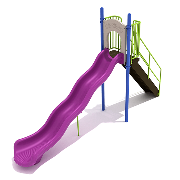 6 Foot Single Wave Freestanding Slide - Ages 2 to 12 yr