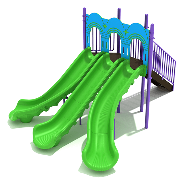 5 Foot Triple Split Freestanding Slide - Ages 2 to 12 yr