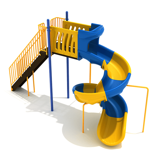 8 Foot Sectional Spiral Slide Freestanding Slide - Ages 5 to 12 yr - Front