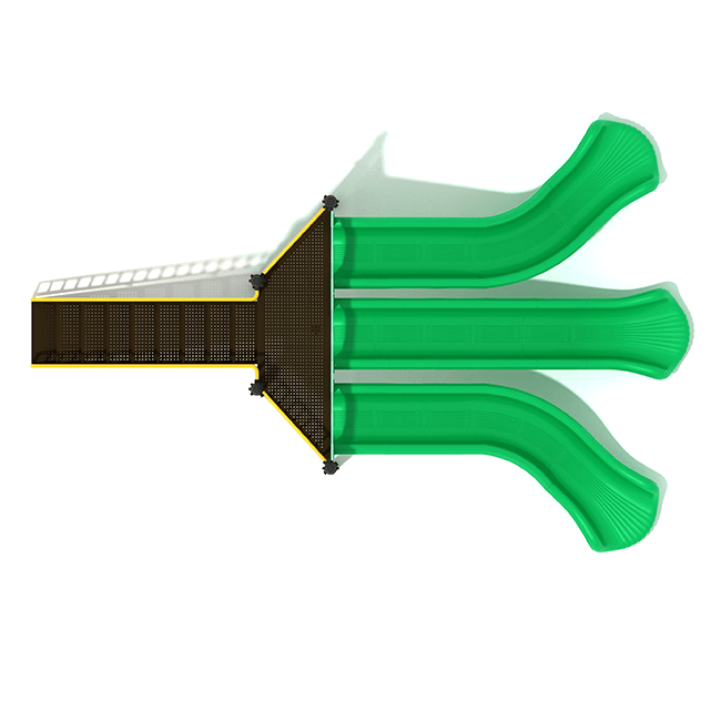 6 Foot Triple Split Slide Freestanding Slide - Ages 2 to 12 yr - Picnic ...