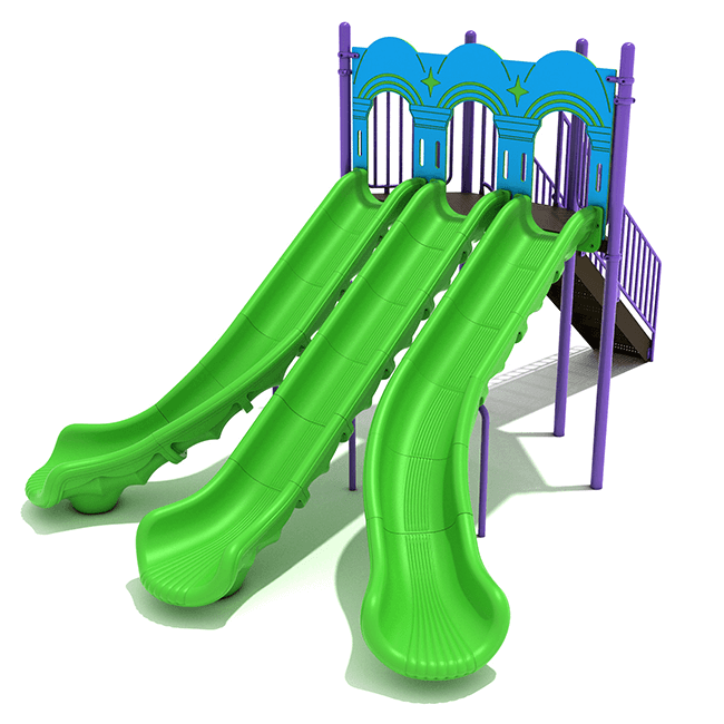 6 Foot Triple Split Slide Freestanding Slide - Ages 2 to 12 yr - Picnic ...