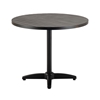 Round Faux Teak Top Dining Table