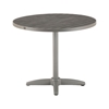 Round Faux Teak Top Dining Table