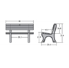 4 ft. Highwood Aurora Traditional Bench