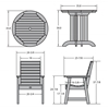 3 Pc Dining Set
