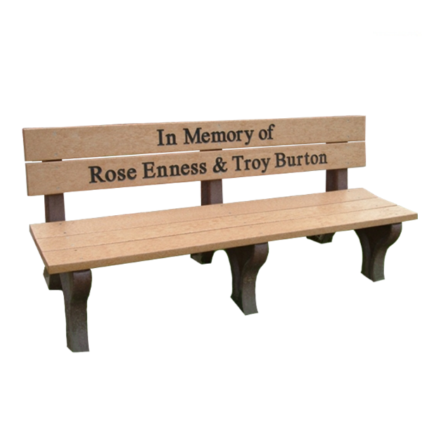 Custom Memorial Logo Park Bench 