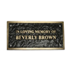 Bronze Memorial Park Bench Plaque