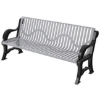 Ribbed Steel Bench With Cast Aluminum