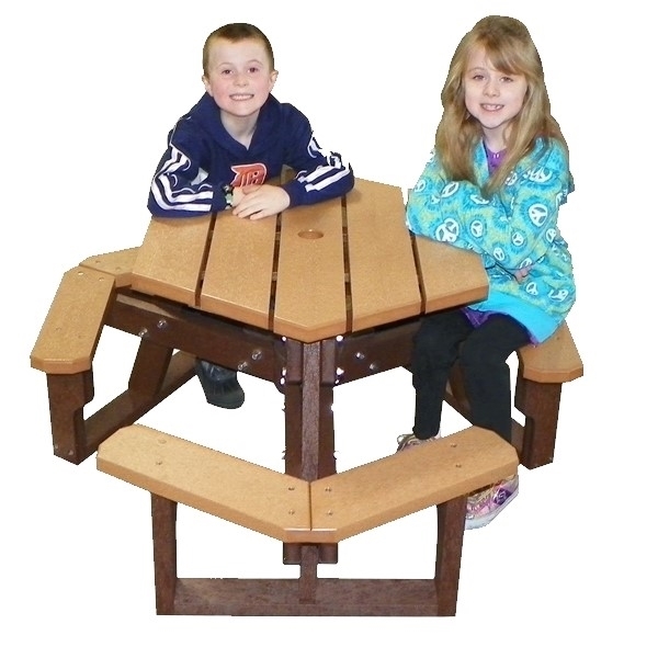 Children's Hexagonal Recycled Plastic Picnic Table
