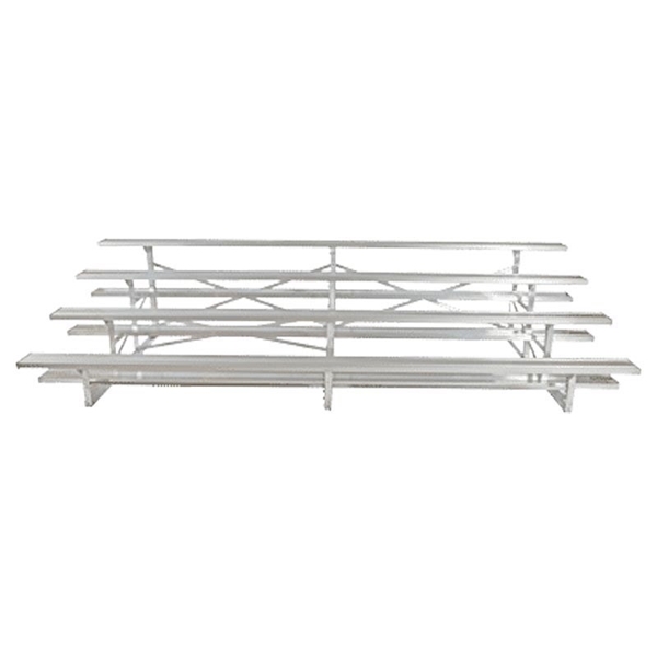 Low Rise 4 Row Bleachers 27 Foot Aluminum with Aluminum Frame	