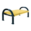 Picture of Modern 6 Foot Plastic Coated Expanded Metal Backless Bench With Arched Frame