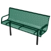 Bench With Back 6 Ft. Plastic Coated Expanded	