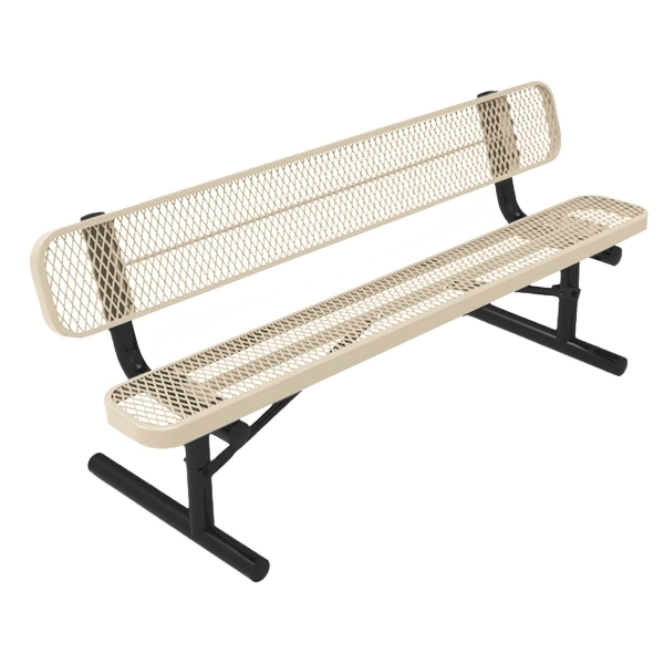 8 Ft. RHINO Thermoplastic Bench with Back	