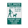 Dogipot Pet Waste Signs are Reflective On Leash Pet Signs	