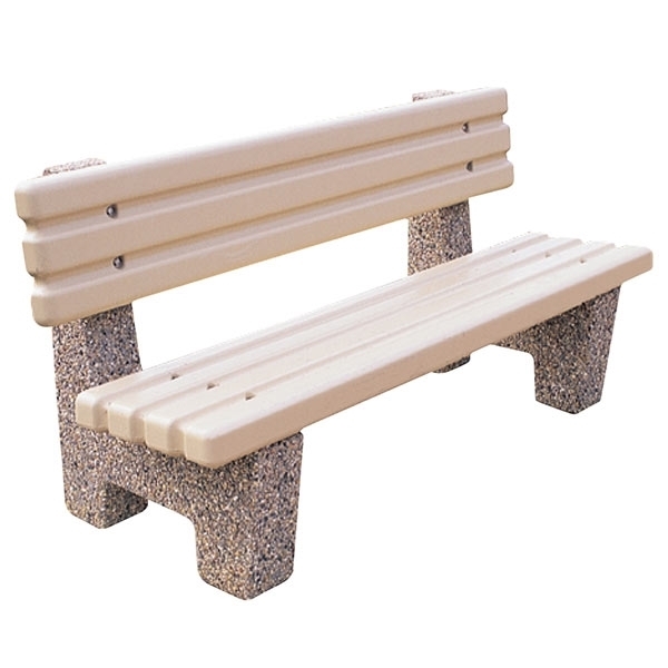 Classic Style Precast Slat Concrete Bench 