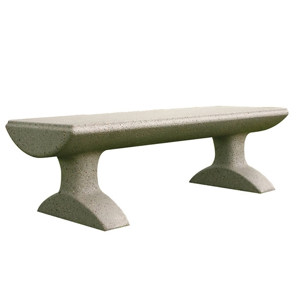 Contour Concrete Backless Bench