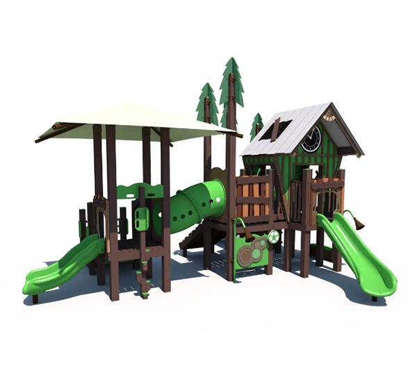 RFX-30169 - Treehouse Hideaway Haven Recycled Plastic Playground Equipment - Ages 2 To 5 Yr