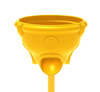 Triple Toss Funnel Ball Game - Ages 2 to 12 yr - Yellow