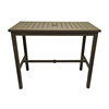 Slatted Top Rectangular Bar Table 