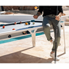 Outdoor Pool Table For Parks And HOAs - White Frame - Dark Gray Felt  