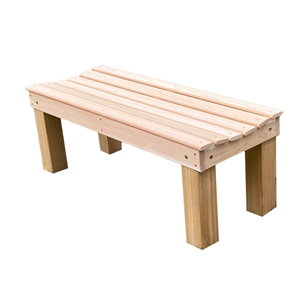 Courtyard Backless Cedar Bench