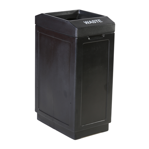 39-Gallon Trash Receptacle With Open