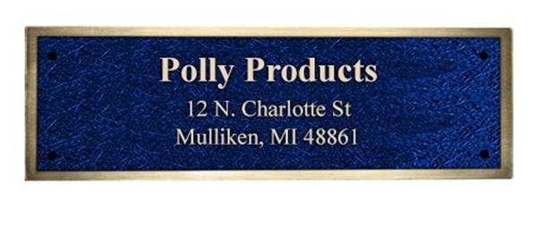 2.5"x6" Colored Cast Bronze Plaque 