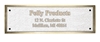 2.5"x6" Colored Cast Bronze Plaque 
