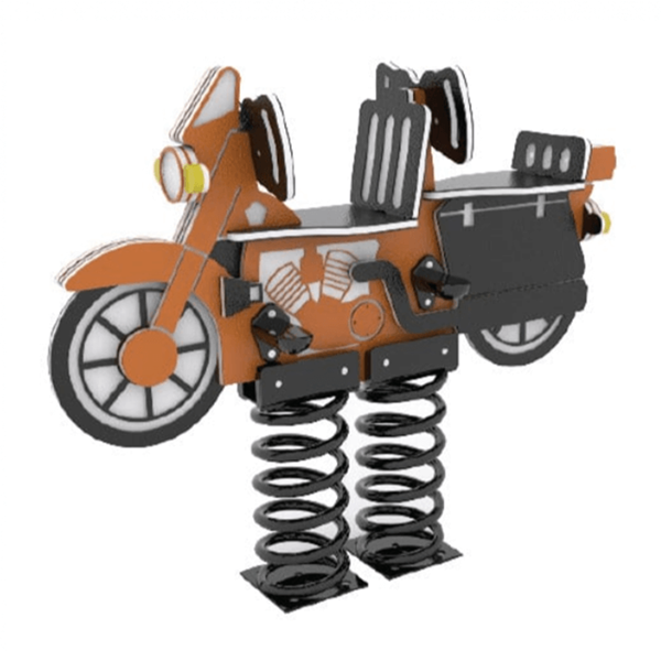 TFS0023XX - Motorcycle Rider Spring Rocker Playground Equipment - Ages 2 To 5 Years