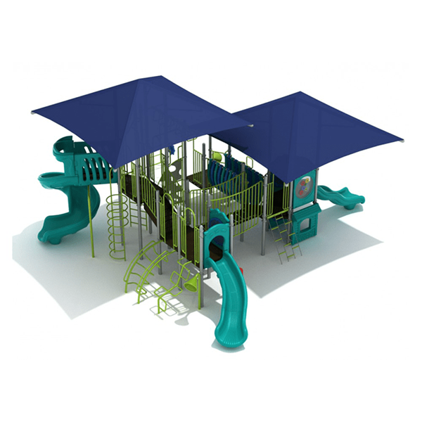 PKP280 - Uptown District Playground Equipment For School - Ages 5 To 12 Yr - Front