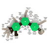 PMF028 - Emerald Crest Large Commercial Playground Equipment - Ages 2 To 12 Yr - Top