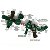 PTH006 - Lizzy Lizard Commercial Grade Playground Equipment - Ages 5 To 12 Yr - Top Detail