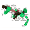 PTH008 - Polly Parrot Commercial Grade Playground Equipment - Ages 2 To 12 Yr - Top Detail