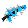 PTH036 - Romping Rhinoceros Commercial Grade Playground Equipment - Ages 2 To 12 Yr - Top