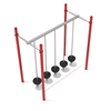 PTC017 - Single Row Pebble Bridge Playground Stepping Stones - Ages 5 To 12 Yr