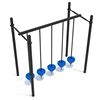 PTC017 - Single Row Pebble Bridge Playground Stepping Stones - Ages 5 To 12 Yr - Blue on Black