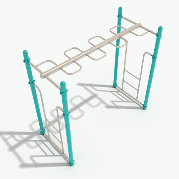 thumbnail image 2 of 18-Inch Monkey Bars For Backyard Playset - 12 Heavy Duty Steel Bars With Powder Coating, 250lb Capacity 2 of 11