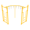 PTC012 - 90-Degree Swinging Ring Ladder Playground Climber - Ages 5 To 12 Yr - Yellow on Yellow