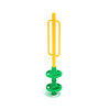 PFS033 - 2 Pods Free Standing Pod Playground Climber - Ages 2 To 12 Yr - Yellow on Green