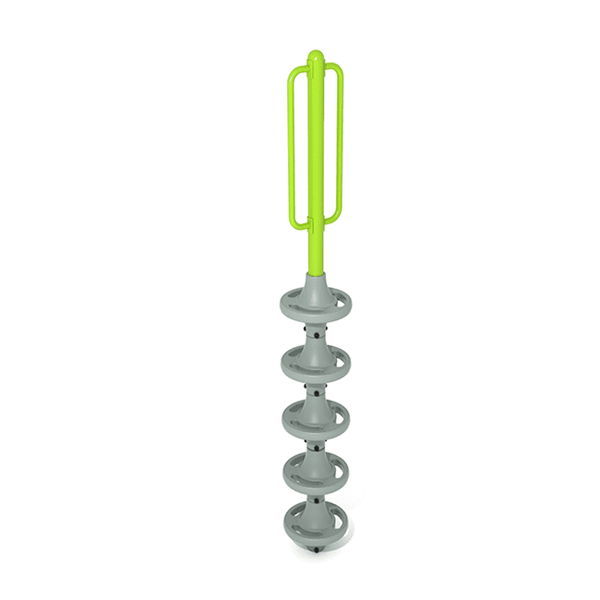 PFS036 - 5 Pods Free Standing Pod Playground Climber - Ages 5 To 12 Yr - Green on Gray