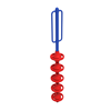 PFS036 - 5 Pods Free Standing Pod Playground Climber - Ages 5 To 12 Yr - Blue on Red