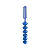 PFS037 - 6 Pods Free Standing Pod Playground Climber - Ages 5 To 12 Yr - Blue on Blue