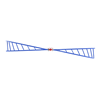 PFS079 - Curved Helix Ladder Climbing Playground Equipment - Ages 5 To 12 Yr  - Blue on Red - Top