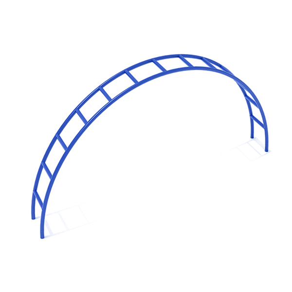 PFS074 - Curved Ladder Climber Playground Climbing Structures - Ages 5 To 12 Yr - Blue