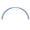 PFS074 - Curved Ladder Climber Playground Climbing Structures - Ages 5 To 12 Yr - Blue - Side