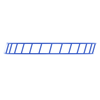 PFS074 - Curved Ladder Climber Playground Climbing Structures - Ages 5 To 12 Yr - Blue - Top