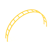 PFS074 - Curved Ladder Climber Playground Climbing Structures - Ages 5 To 12 Yr - Yellow