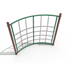 PTC020 - Curved Net Climber Playground Equipment - Ages 5 To 12 Yr - Brown on Green