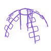 PFS071 - Five-Way Snake Dome Climbing Playground Equipment- Ages 5 To 12 Yr - Purple