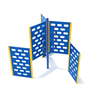 PFS075 - 6 Panel Standard Wall Climber Playground Climbing Wall - Ages 5 To 12 Yr - Front